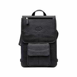 MacCase Flight Jacket Laptop Case, Black Leather (L16FJ-BK-BP)