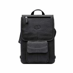 MacCase Flight Jacket Laptop Case, Black Leather (L16FJ-BK)