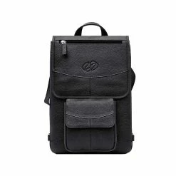MacCase Flight Jacket Laptop Case, Black Leather (L13FJ-BK-BP)