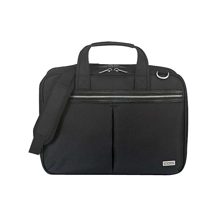 CODi Salvus Laptop Briefcase, Black Polyester PU PVC (SAL301-4) 1 CODi Salvus Laptop Briefcase, Black Polyester PU PVC (SAL301-4)