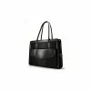 Mobile Edge Laptop Handbag, Black Leather (MEGN1L)