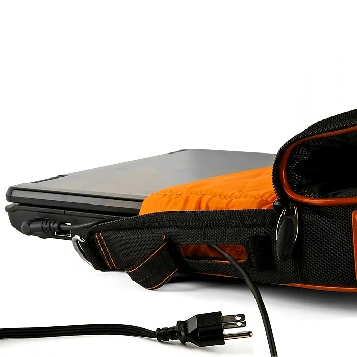 Vangoddy SumacLife 14 Inch Business Messenger Briefcase Laptop Case, Black Orange (PT_NBKLEA736_W1) 3 Vangoddy SumacLife 14 Inch Business Messenger Briefcase Laptop Case, Black Orange (PT_NBKLEA736_W1) - Image 3