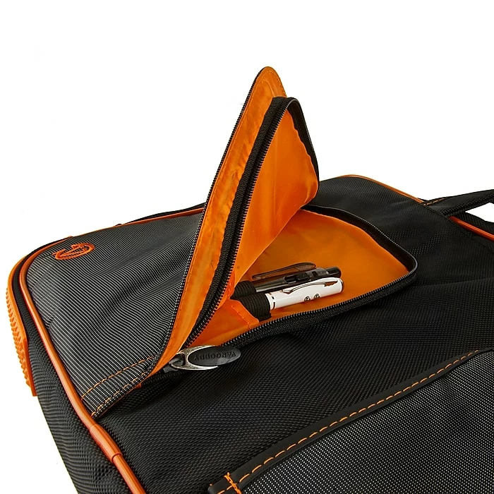 Vangoddy SumacLife 14 Inch Business Messenger Briefcase Laptop Case, Black Orange (PT_NBKLEA736_W1) 6 Vangoddy SumacLife 14 Inch Business Messenger Briefcase Laptop Case, Black Orange (PT_NBKLEA736_W1) - Image 6