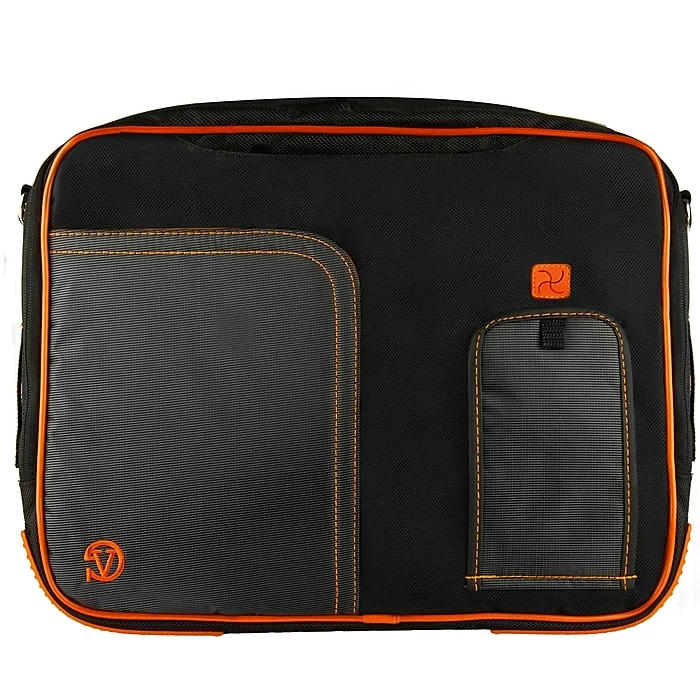 Vangoddy SumacLife 14 Inch Business Messenger Briefcase Laptop Case, Black Orange (PT_NBKLEA736_W1) 7 Vangoddy SumacLife 14 Inch Business Messenger Briefcase Laptop Case, Black Orange (PT_NBKLEA736_W1) - Image 7