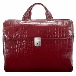 Siamod MONTEROSSO, SERVANO, Embossed Crocco Leather, Tablet Briefcase, Red (35536) -Laptop Bags & Cases Shop unnamed file 1331
