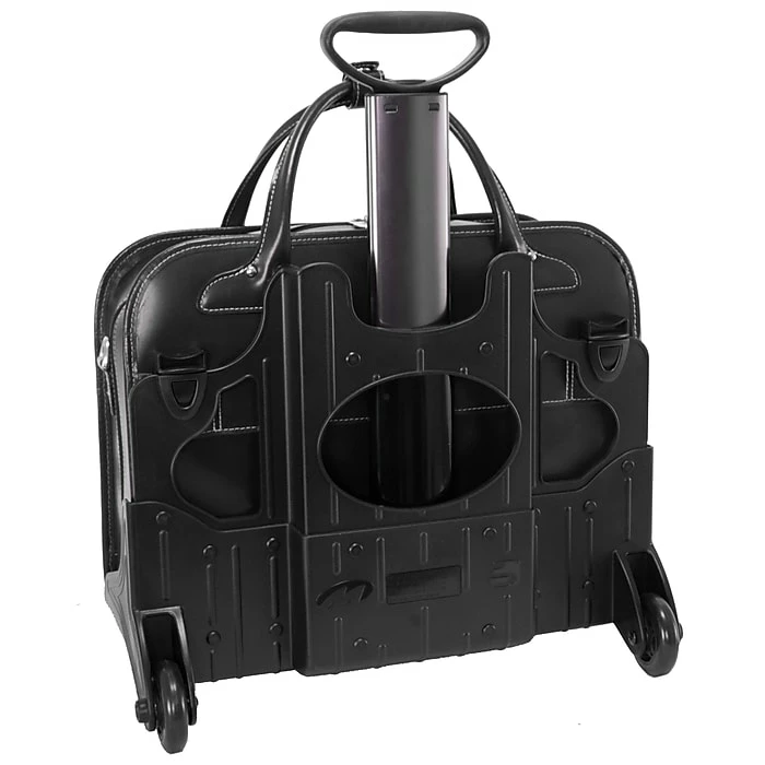 McKlein Lakewood, Checkpoint-Friendly Detachable Wheeled Laptop Briefcase, Top Grain Cowhide Leather, Black (96615) 6 McKlein Lakewood, Checkpoint-Friendly Detachable Wheeled Laptop Briefcase, Top Grain Cowhide Leather, Black (96615) - Image 6