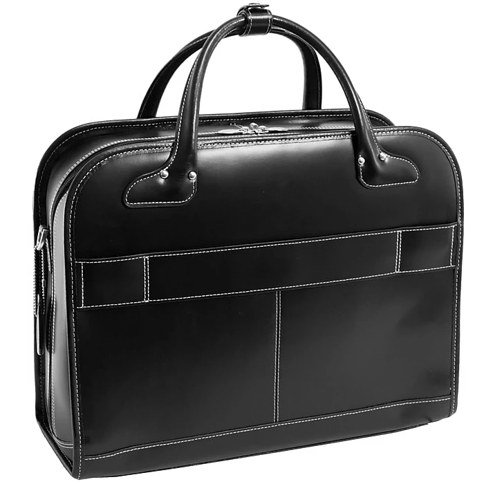 McKlein Lakewood, Checkpoint-Friendly Detachable Wheeled Laptop Briefcase, Top Grain Cowhide Leather, Black (96615) 7 McKlein Lakewood, Checkpoint-Friendly Detachable Wheeled Laptop Briefcase, Top Grain Cowhide Leather, Black (96615) - Image 7