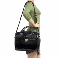 Siamod MONTEROSSO, SETTEMBRE, Embossed Crocco Leather, Medium Ladies Laptop Briefcase, Black (35525) 9 Siamod MONTEROSSO, SETTEMBRE, Embossed Crocco Leather, Medium Ladies Laptop Briefcase, Black (35525) -Laptop Bags & Cases Shop unnamed file 1395