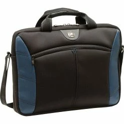 SWISSGEAR Wenger Swiss Gear Sherpa Slim Laptop Case, Black/Blue Polyester (GA-7433-06F00)