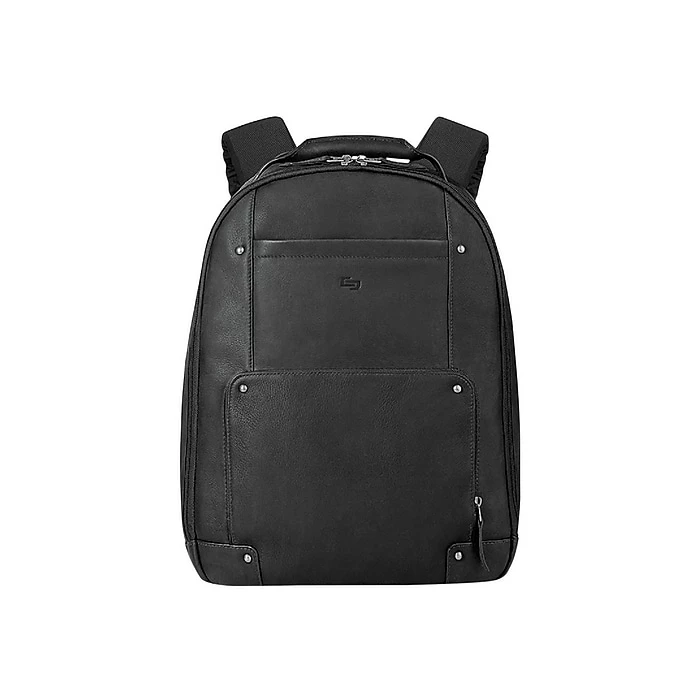 Solo Vintage Laptop Backpack, Black Leather (VTA701-4) 1 Solo Vintage Laptop Backpack, Black Leather (VTA701-4)