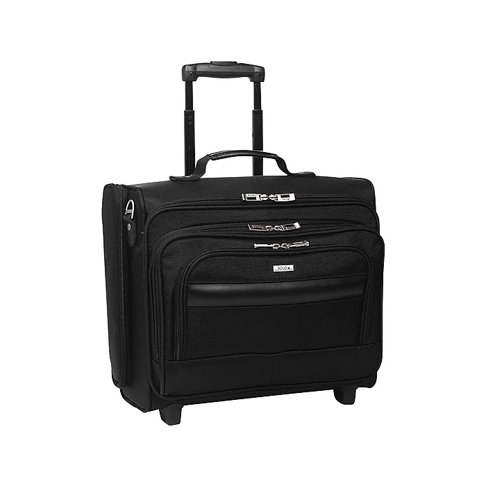 Solo New York Midtown Collection Columbus Laptop Rolling Briefcase, Black Polyester (B64-4) 1 Solo New York Midtown Collection Columbus Laptop Rolling Briefcase, Black Polyester (B64-4)