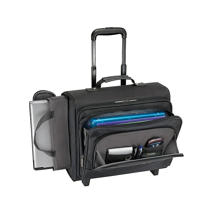 Solo New York Midtown Collection Columbus Laptop Rolling Briefcase, Black Polyester (B64-4) 6 Solo New York Midtown Collection Columbus Laptop Rolling Briefcase, Black Polyester (B64-4) - Image 6