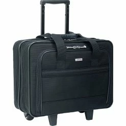 Solo New York Wheeled Laptop Computer Case, Ballistic Nylon, Black, 15"H X 16 1/2"W X 7 1/2"D
