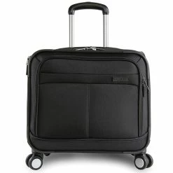 Perry Ellis Excess Rolling Laptop Briefcase, Black Nylon (PE-WT-1100-BK)