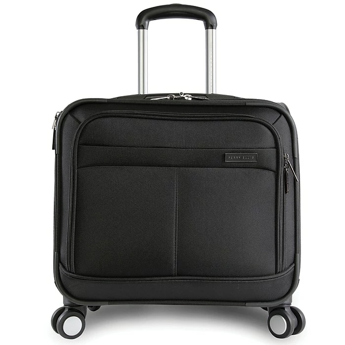 Perry Ellis Excess Rolling Laptop Briefcase, Black Nylon (PE-WT-1100-BK) 1 Perry Ellis Excess Rolling Laptop Briefcase, Black Nylon (PE-WT-1100-BK)