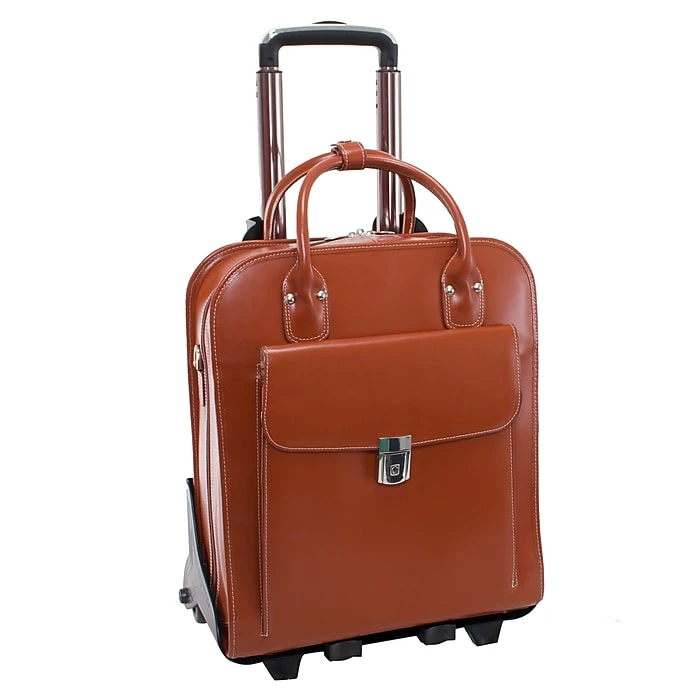 McKlein LA GRANGE W Series Laptop Rolling Briefcase, Brown Genuine Leather (96494) 2 McKlein LA GRANGE W Series Laptop Rolling Briefcase, Brown Genuine Leather (96494) - Image 2