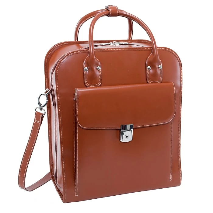 McKlein LA GRANGE W Series Laptop Rolling Briefcase, Brown Genuine Leather (96494) 3 McKlein LA GRANGE W Series Laptop Rolling Briefcase, Brown Genuine Leather (96494) - Image 3