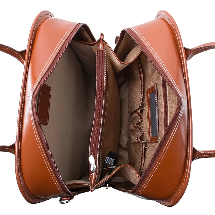 McKlein LA GRANGE W Series Laptop Rolling Briefcase, Brown Genuine Leather (96494) 5 McKlein LA GRANGE W Series Laptop Rolling Briefcase, Brown Genuine Leather (96494) - Image 5