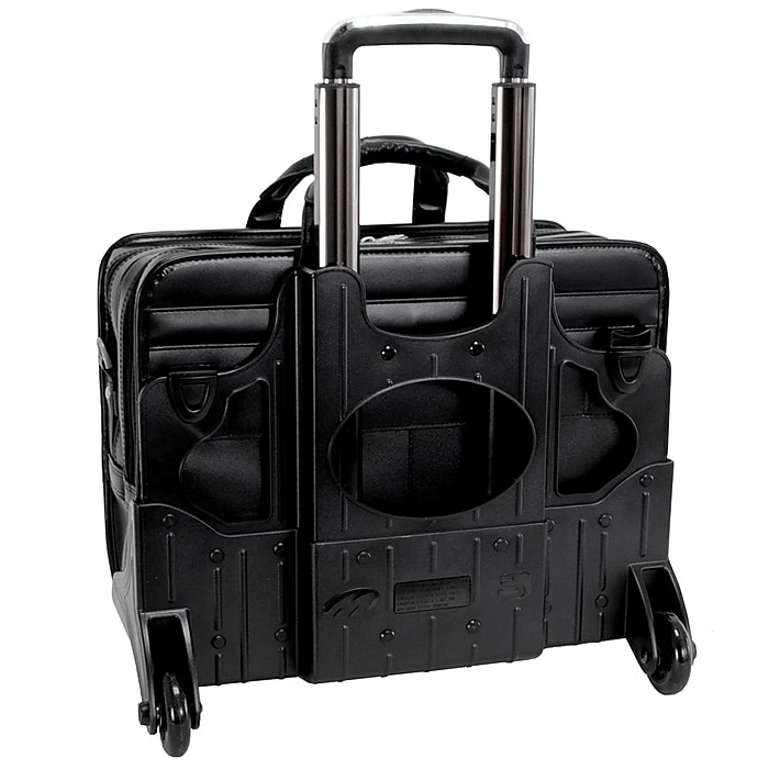 McKlein Clinton P Series Laptop Rolling Briefcase, Black Leather (88445) 6 McKlein Clinton P Series Laptop Rolling Briefcase, Black Leather (88445) - Image 6
