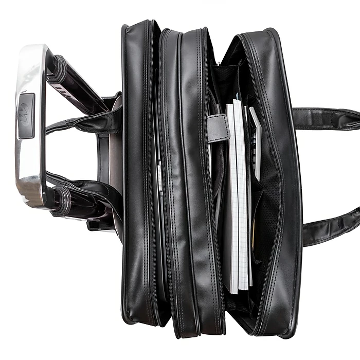 McKlein Clinton P Series Laptop Rolling Briefcase, Black Leather (88445) 7 McKlein Clinton P Series Laptop Rolling Briefcase, Black Leather (88445) - Image 7