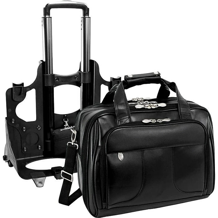 McKlein R Series Laptop Rolling Briefcase, Black Leather (83585) 1 McKlein R Series Laptop Rolling Briefcase, Black Leather (83585)