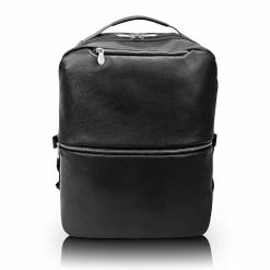McKlein U Series East Side Laptop Backpack, Black Leather (18875)