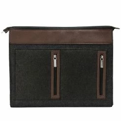 Vangoddy Exo Woolen Felt Laptop Sleeve, 17.3 Inch, Brown