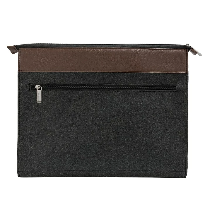 Vangoddy Exo Woolen Felt Laptop Sleeve, 17.3 Inch, Brown 2 Vangoddy Exo Woolen Felt Laptop Sleeve, 17.3 Inch, Brown - Image 2