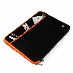 Vangoddy Neoprene Laptop Carrying Sleeve Fits Up To 13" Laptops (Black With Orange Trim) -Laptop Bags & Cases Shop unnamed file 1759