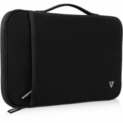 V7 Laptop Sleeve, Black Neoprene (CSE12HS-BLK-9N)