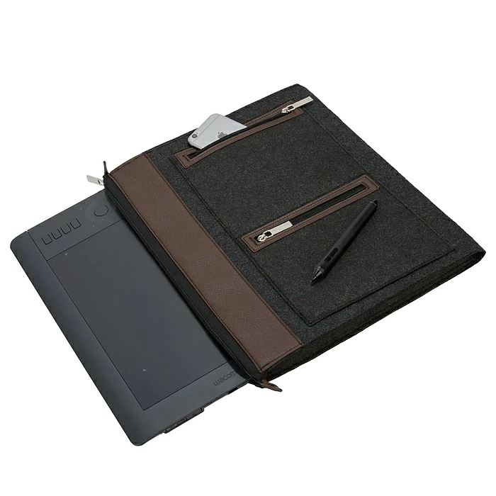 Vangoddy Vangddy Exo Woolen Felt Laptop Sleeve 13 Inch 14 Inch Brown 4 Vangoddy Vangddy Exo Woolen Felt Laptop Sleeve 13 Inch 14 Inch Brown - Image 4