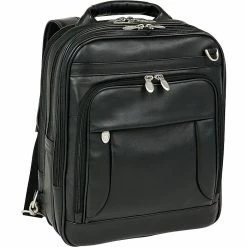 McKlein Laptop Pouch, Black Leather (4165)