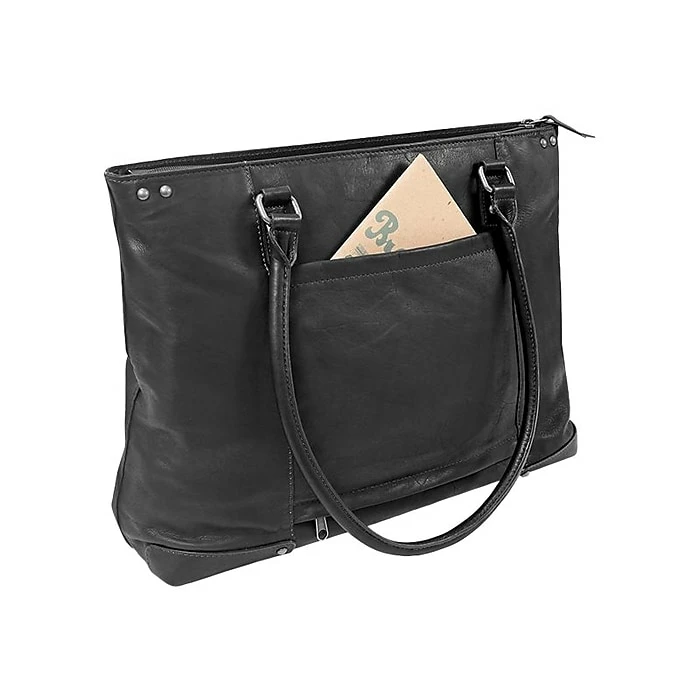 Solo New York Laptop Tote, Black Leather (VTA801-4) 8 Solo New York Laptop Tote, Black Leather (VTA801-4) - Image 8