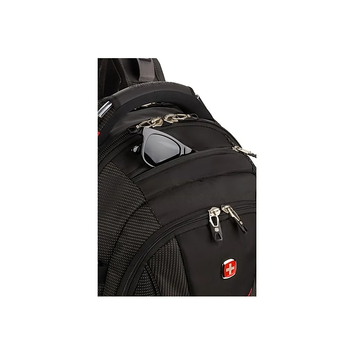 SwissGear Laptop Backpack, Red/Black Polyester (5358201421) 3 SwissGear Laptop Backpack, Red/Black Polyester (5358201421) - Image 3