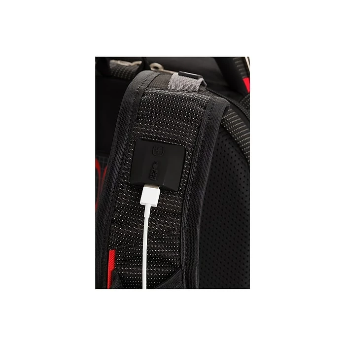 SwissGear Laptop Backpack, Red/Black Polyester (5358201421) 4 SwissGear Laptop Backpack, Red/Black Polyester (5358201421) - Image 4