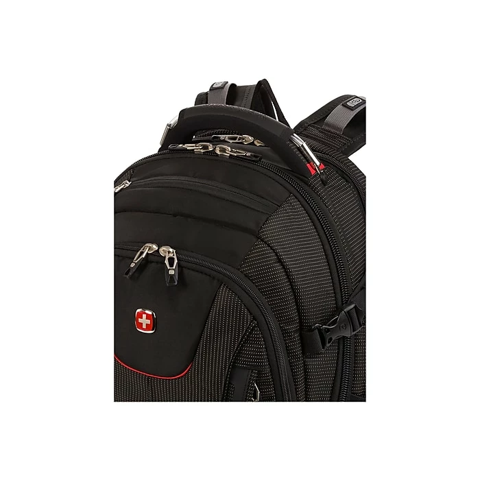 SwissGear Laptop Backpack, Red/Black Polyester (5358201421) 5 SwissGear Laptop Backpack, Red/Black Polyester (5358201421) - Image 5