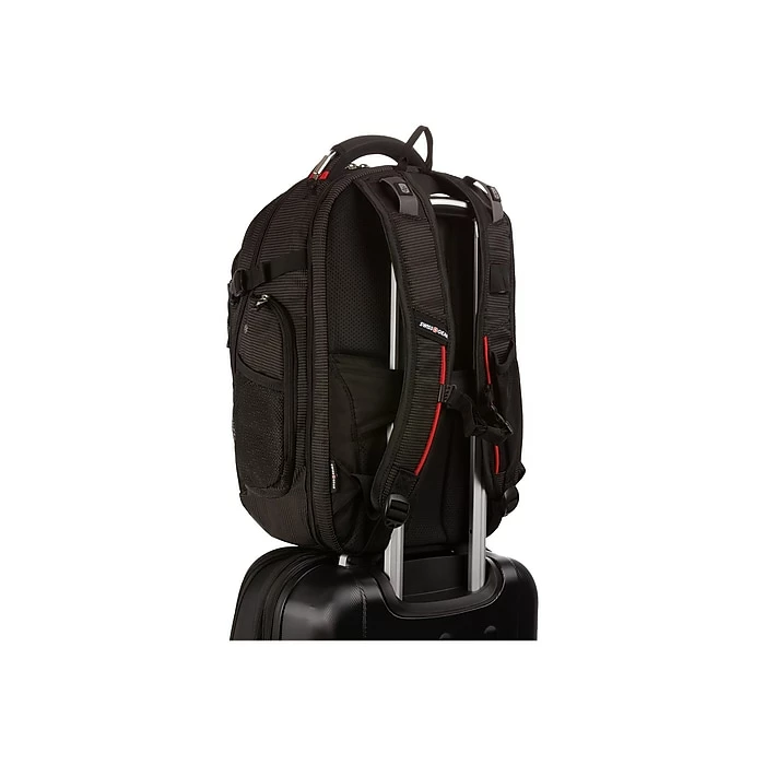 SwissGear Laptop Backpack, Red/Black Polyester (5358201421) 8 SwissGear Laptop Backpack, Red/Black Polyester (5358201421) - Image 8