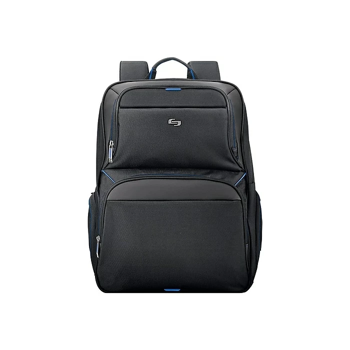 Solo New York Thrive Laptop Backpack, Black/Blue Polyester (UBN701-44) 1 Solo New York Thrive Laptop Backpack, Black/Blue Polyester (UBN701-44)