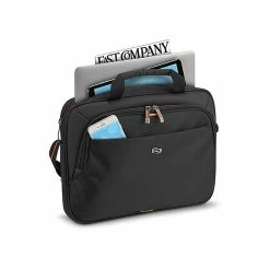 Solo New York Everyday Laptop Briefcase, Black/Orange Polyester (UBN106-4) -Laptop Bags & Cases Shop unnamed file 523