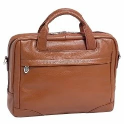 McKlein S Series Laptop Briefcase, Brown Leather (15484)