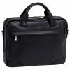McKlein S Series Laptop Briefcase, Black Leather (15485)