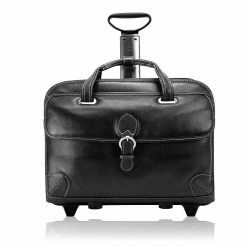 McKlein Siamod VERNAZZA, CARUGETTO, Napa Cashmere Leather, Patented Detachable -Wheeled Laptop Briefcase, Black (45295) -Laptop Bags & Cases Shop unnamed file 697