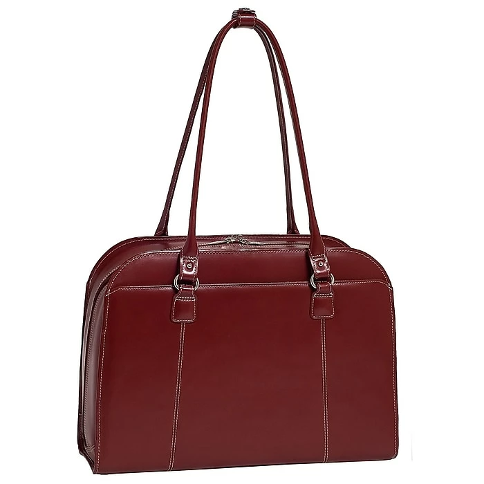 McKlein W Series Laptop Briefcase, Red Trimmed In Sand Leather (96526) 3 McKlein W Series Laptop Briefcase, Red Trimmed In Sand Leather (96526) - Image 3
