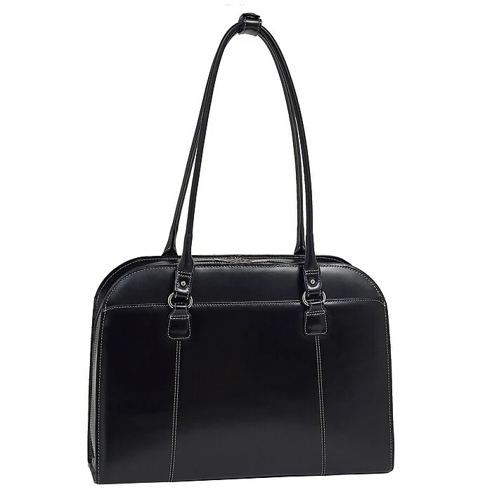 McKlein W Series Laptop Briefcase, Black Trimmed In Sand Leather (96525) 3 McKlein W Series Laptop Briefcase, Black Trimmed In Sand Leather (96525) - Image 3