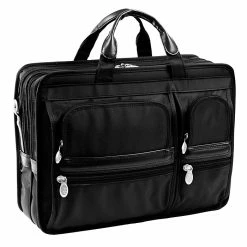 McKlein P Series Laptop Briefcase, Black Nylon (58435)