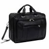McKlein S Series Laptop Briefcase, Black Leather (15715)