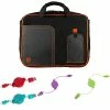 Vangoddy Office Business Travel Laptop Case Up To 14 Inch Laptop + 4x MicroUSB Charging Cables, Black Orange