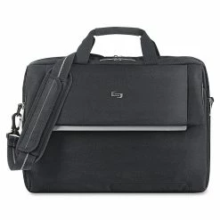 Solo New York Midtown Laptop Briefcase, Black Polyester (LVL330-4)