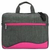 Vangoddy Wave Laptop Briefcase, Gray/Magenta Nylon (NBKLEA602)