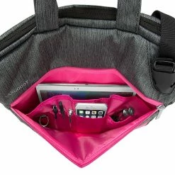 Vangoddy Wave Laptop Briefcase, Gray/Magenta Nylon (NBKLEA602) -Laptop Bags & Cases Shop unnamed file 813